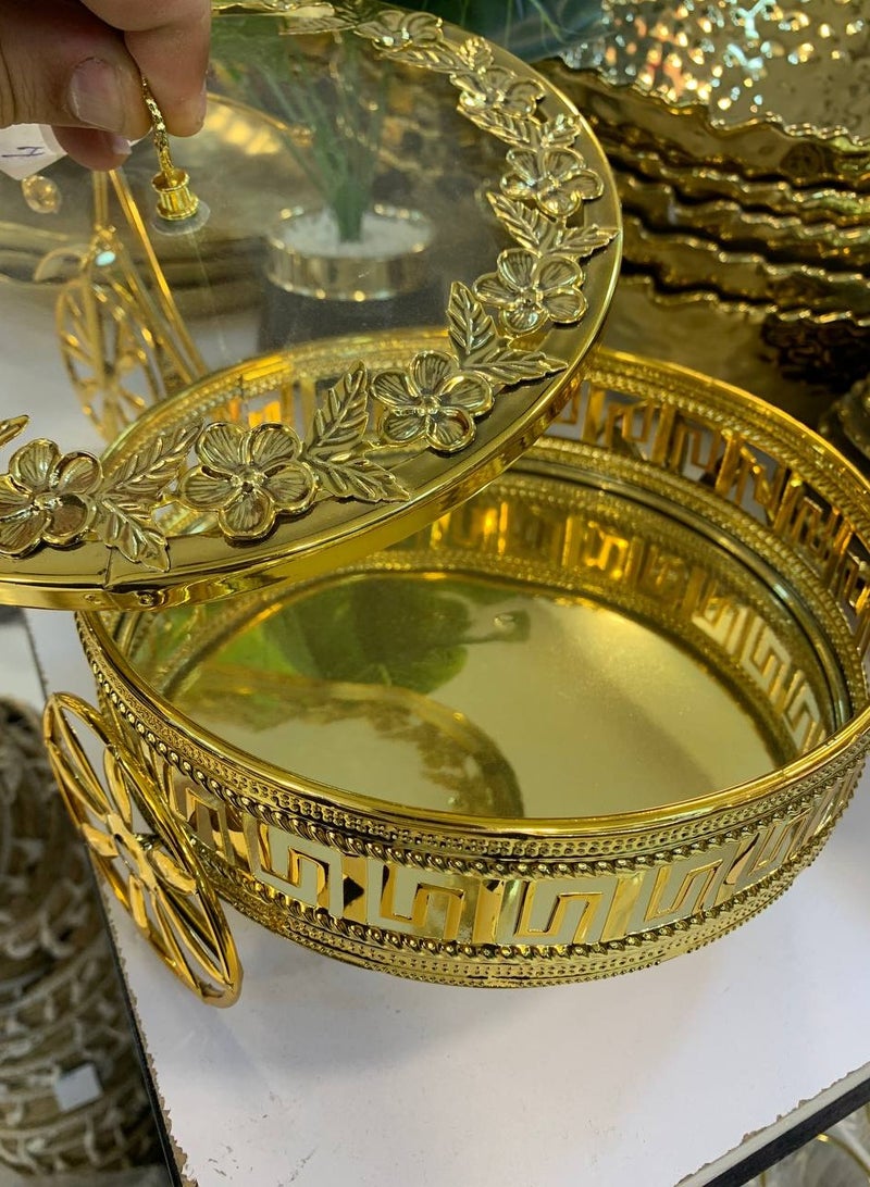 بنبونيرة معدن عجلة  ذهبي اللون روعه واناقه - Image 2