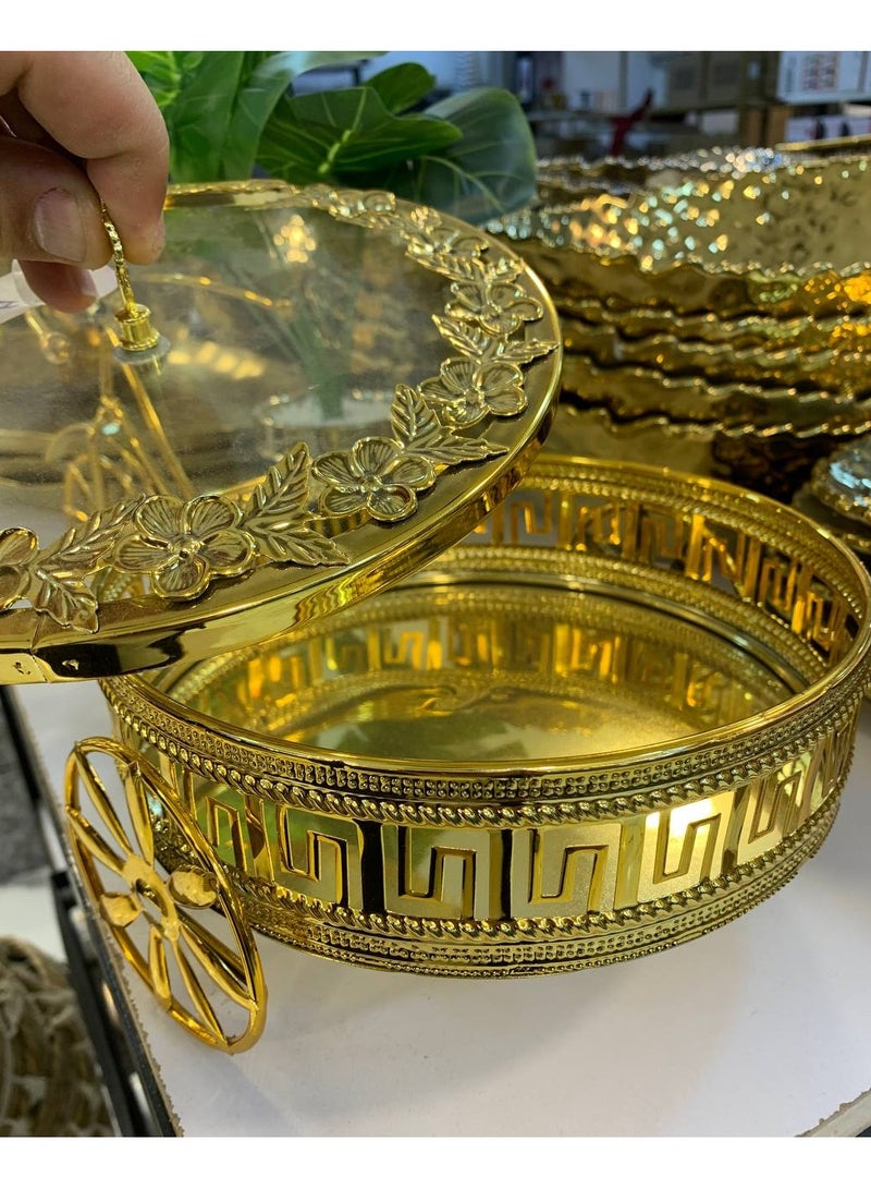 بنبونيرة معدن عجلة  ذهبي اللون روعه واناقه - Image 3