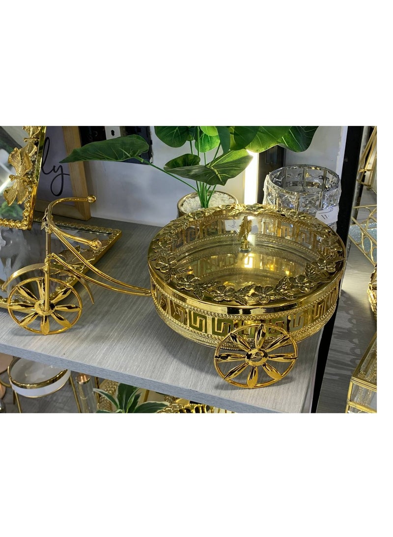 بنبونيرة معدن عجلة  ذهبي اللون روعه واناقه - Image 4
