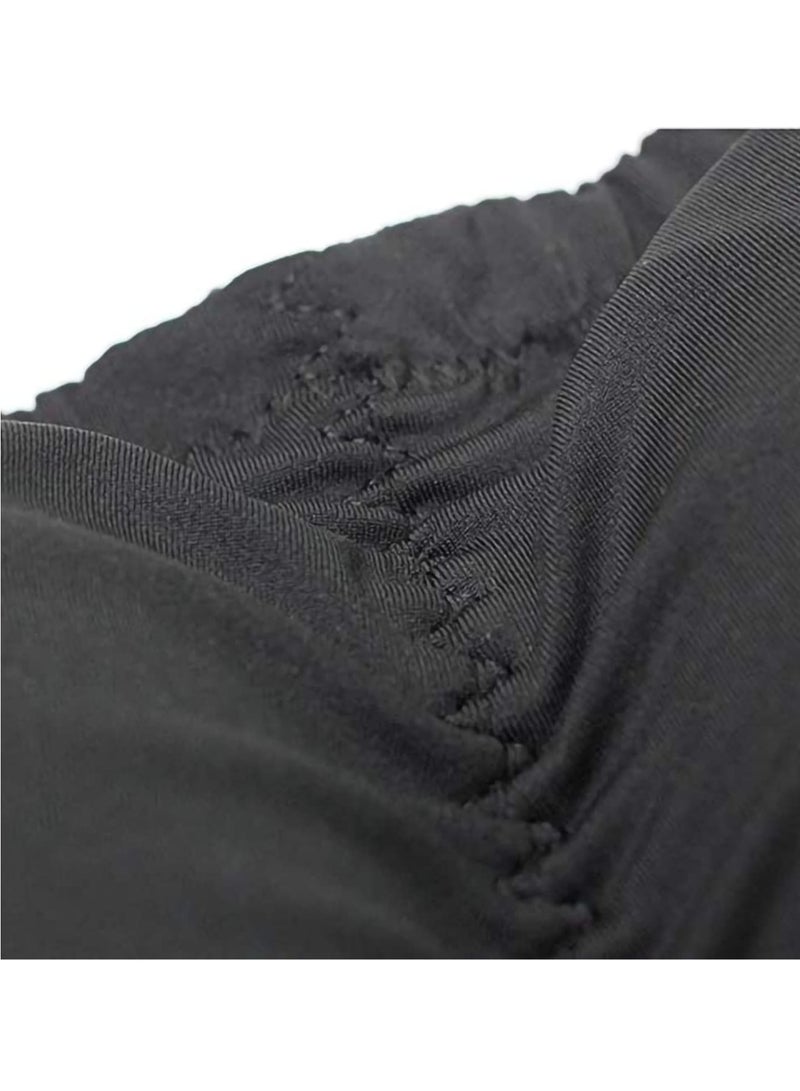 Zikra Men's Padded Boxer Lifter Underwear, Hip Enhancer Pads padded underwear, lift panties, body strengthening panties with front+rear hips (Color: Black, Size: XL) - Image 2