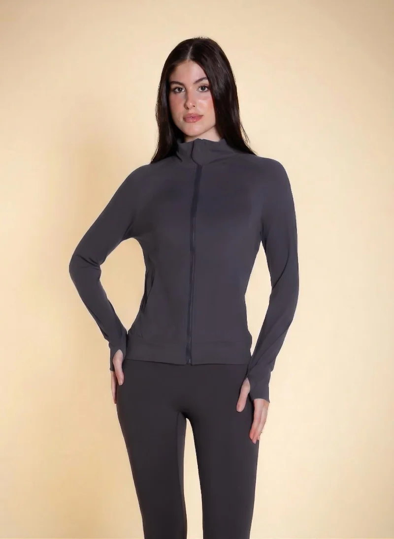 شايبس SOFT LONG SLEEVE ZIP-UP TOP