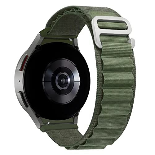 ACM Watch Strap Nylon Loop 22mm compatible with Noise Noisefit Halo Smartwatch Sports Hook Band Green - Image 2
