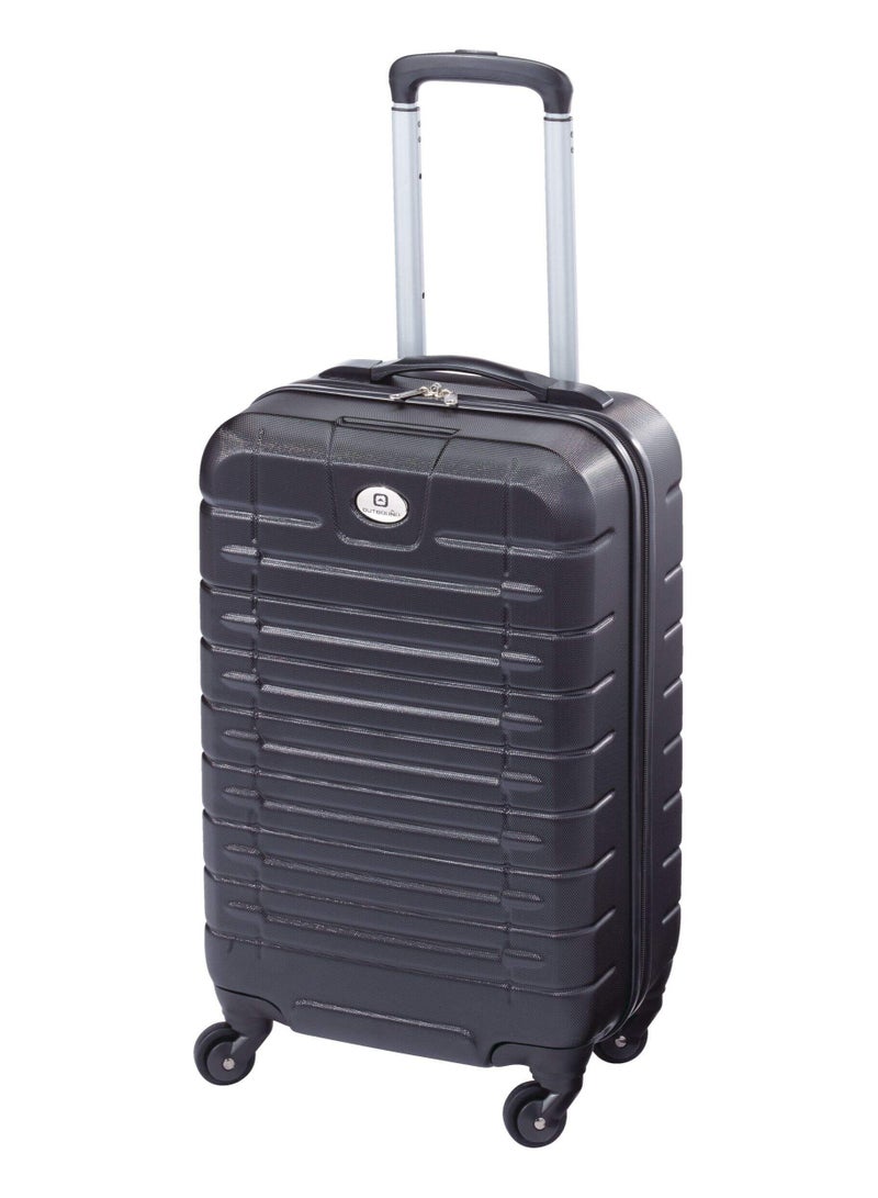 OUTBOUND 20" Hard side Carry-On Luggage Bag, Lightweight & Durable with 4 Wheels and Telescopic Handle - Black - Image 1