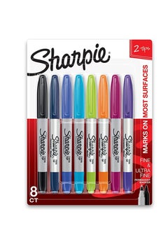 Sharpie 8-Piece Permanent Marker Twin Tip Multicolor