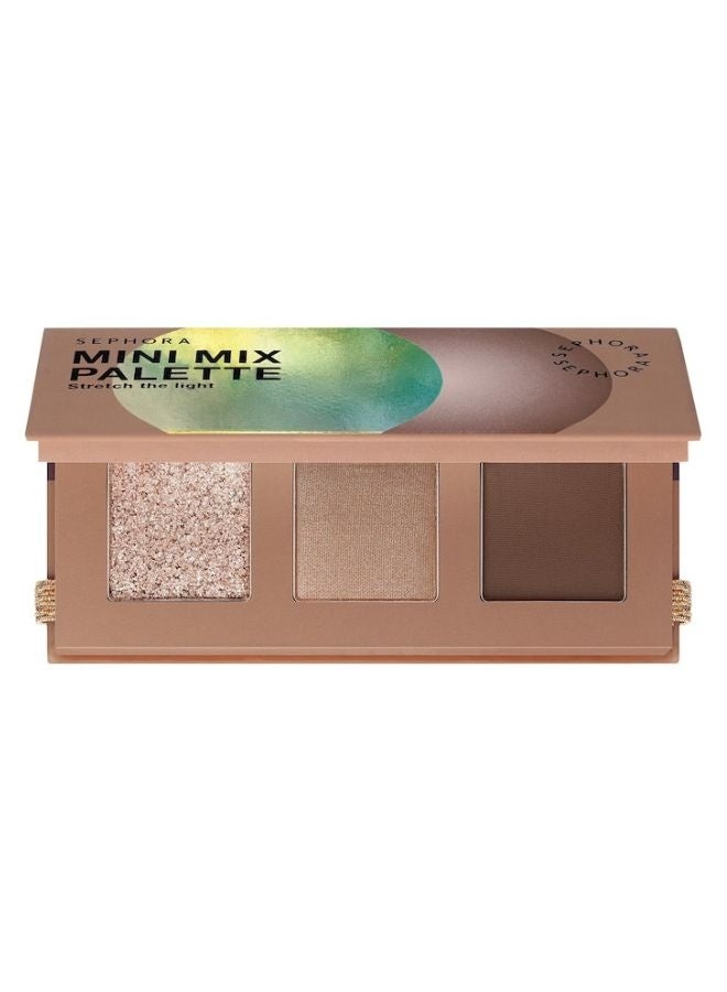 SEPHORA COLLECTION Stretch The Light Mini Mix Palette – Mini Eyeshadow Palette, Taupe Glow - Cool Taupe Shimmer, Luminous Eye Makeup, Compact Travel-Friendly Palette - Image 1