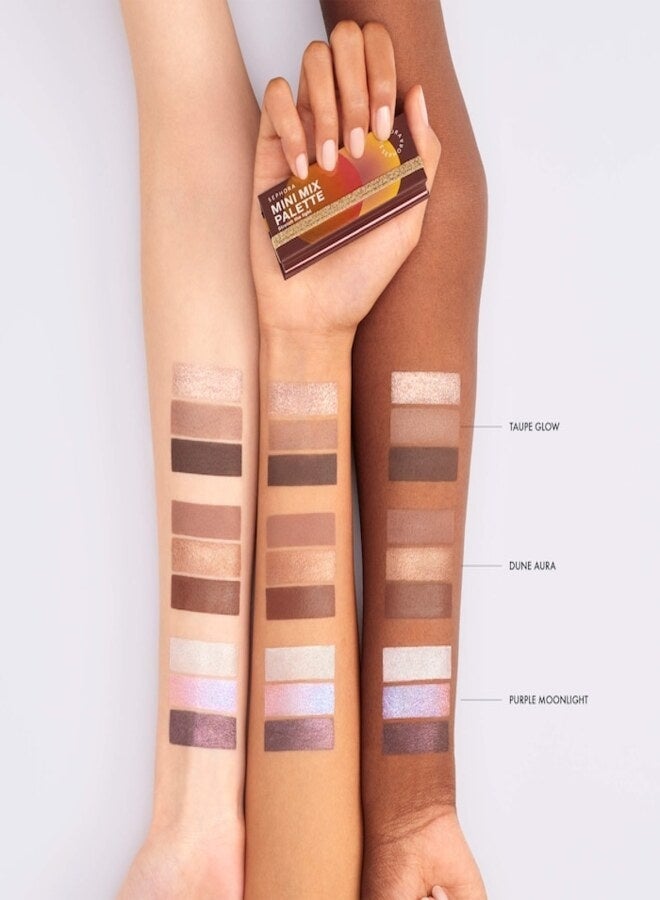 SEPHORA COLLECTION Stretch The Light Mini Mix Palette – Mini Eyeshadow Palette, Taupe Glow - Cool Taupe Shimmer, Luminous Eye Makeup, Compact Travel-Friendly Palette - Image 4