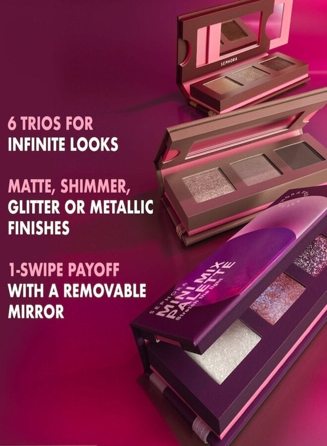 SEPHORA COLLECTION Stretch The Light Mini Mix Palette – Mini Eyeshadow Palette, Taupe Glow - Cool Taupe Shimmer, Luminous Eye Makeup, Compact Travel-Friendly Palette - Image 5
