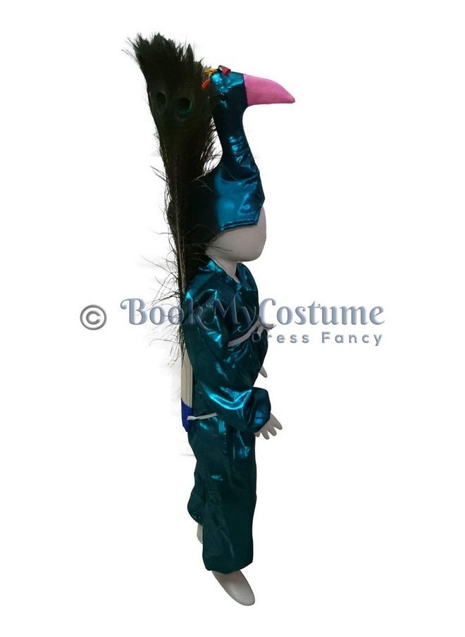 BookMyCostume BookMyCostume Peacock (with Feathers) Bird Fancy Dress Costume 8-10 years  - Image 2