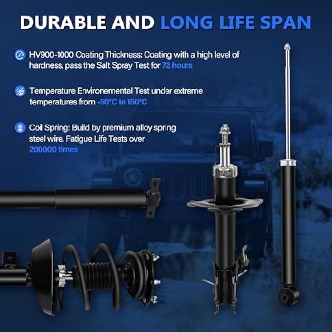 Maxfavor Rwd Front Rear Shocks Compatible With Chevy Blazer S10 Gmc Jimmy Sonoma Hombre 22L 43L - Image 5