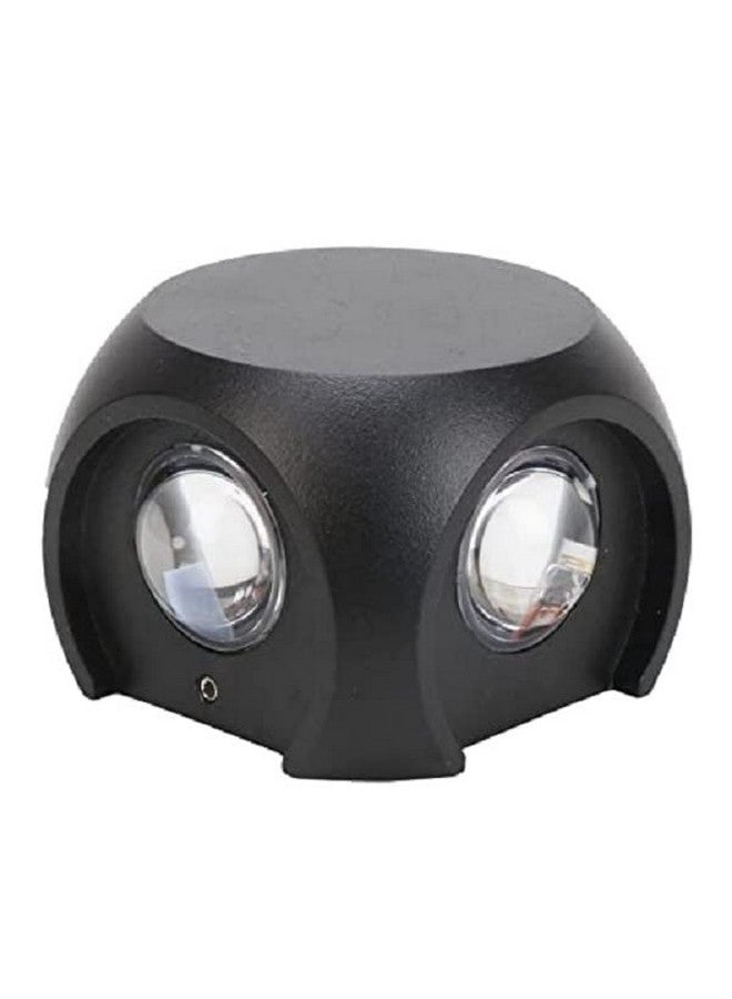SEER® Wall Lights 4 Way Splitter Light RGB Indoor/Outdoor Waterproof Shockproof IP65 Exterior Wall Aluminum Casting Up Down 4 Way Outdoor Round LED Wall (Black, RED+Green+Blue) Light - Image 4