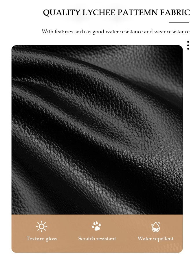 DUNISO Large Capacity Travel Backpack For Women Faux Leather School Backpack Anti Theft Double Shoulder Backpack For College Girls Students Black - Image 4