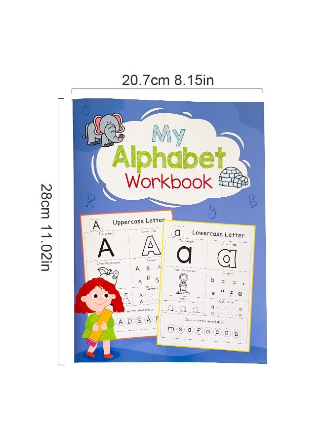 English 26 Uppercase And Lowercase Letters Coloring And Tracing Pen Control Practice Book Early Childhood Cognitive Learning Teaching Aids - Image 2