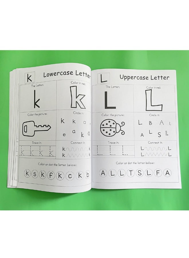 English 26 Uppercase And Lowercase Letters Coloring And Tracing Pen Control Practice Book Early Childhood Cognitive Learning Teaching Aids - Image 5