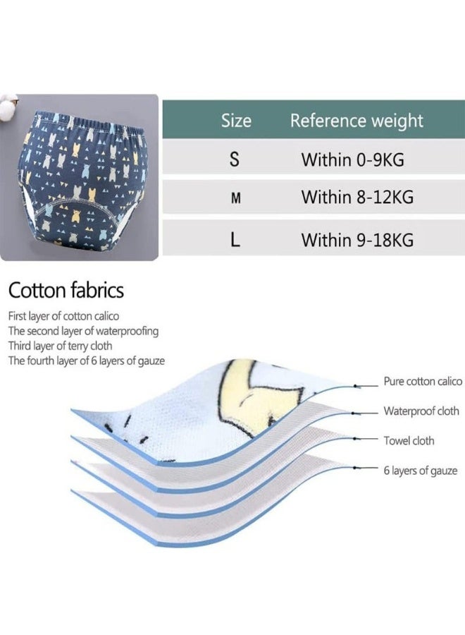 pieces 6 Layer Breathable Cotton Training Baby Potty Training Pants, Breathable Potty Training Underwear - Image 3