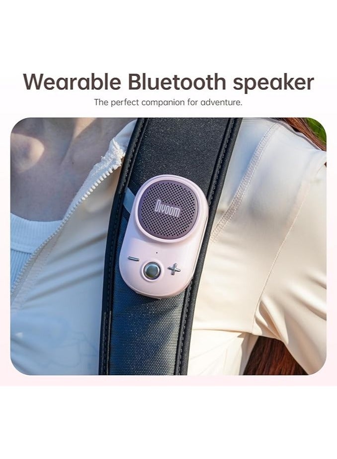 Divoom Itour-S Portable Mini Wearable Bluetooth Speaker, Big Audio and Punchy Bass,Clip-On Design, IP67 Waterproof and Dustproof,10 Hours Playtime,Speaker for Home Travel Office and Outdoors (Pink) - Image 3
