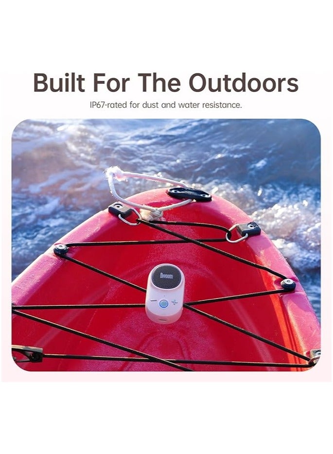 Divoom Itour-S Portable Mini Wearable Bluetooth Speaker, Big Audio and Punchy Bass,Clip-On Design, IP67 Waterproof and Dustproof,10 Hours Playtime,Speaker for Home Travel Office and Outdoors (Pink) - Image 5