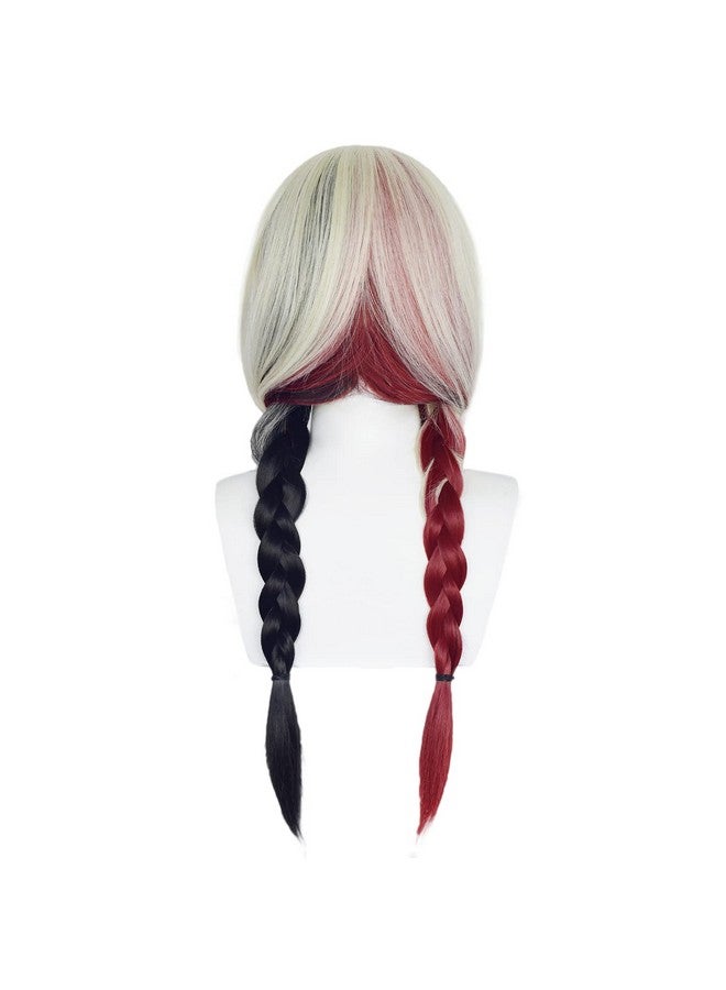 TSNOMORE Red and Black Cosplay Wig for Women Long Synthetic Wig with 2 Ponytail Halloween Costume Party Cosplay Wig for Girl (Color-2) - Image 3