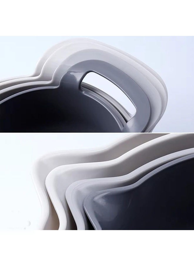 Generic - 4PCS Mixing Bowl, Plastic Bowl, salad bowl, serving bowl, soup bowl, Nesting Mixing Bowl Set,  with Pour Spouts and Comfortable Handles and Non-Slip Base Space Saving Design Four Size Capacity for Cooking, serving, Baking, Salads, and More. - Image 1