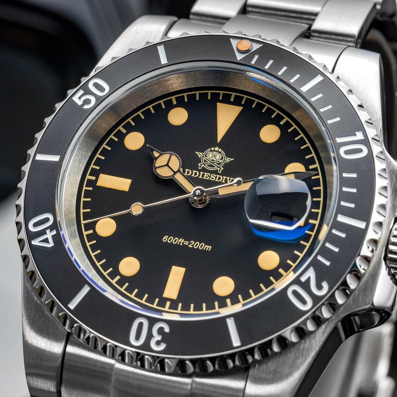 ADDIESDIVE Classic Quartz Watches for Men Stainless Steel Band Rotating Bezel 200M Diving Waterproof Wrist Watch Outdoor Watch - Image 3