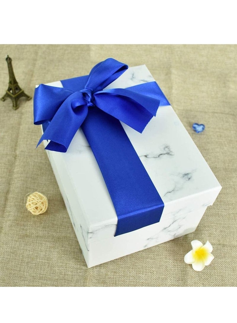 KASTWAVE Blue Ribbon, Solid Color Fastener Double Sided Ribbon, Large Ribbon for Car Bow Sewing Craft Gift Wrapping Wedding Party Decor, Opening Ceremony Kit Grand Opening Chair Sash Ornament (4" x 22 yd wide) - Image 3