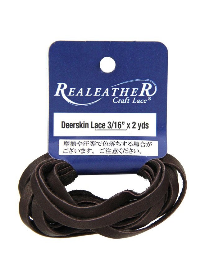 Realeather Crafts Chocolate-Deerskin Lace3/16X2Y, Acrylic, Multicolour, 12.39x7.79x0.93 cm - Image 2