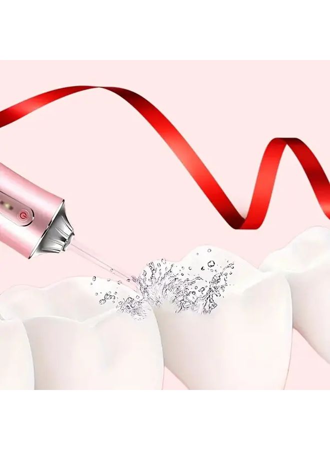 2025 Portable Wireless Dental Irrigator Pink With 4 Nozzles 3 Modes Rechargeable Travel Water Flosser - Image 3