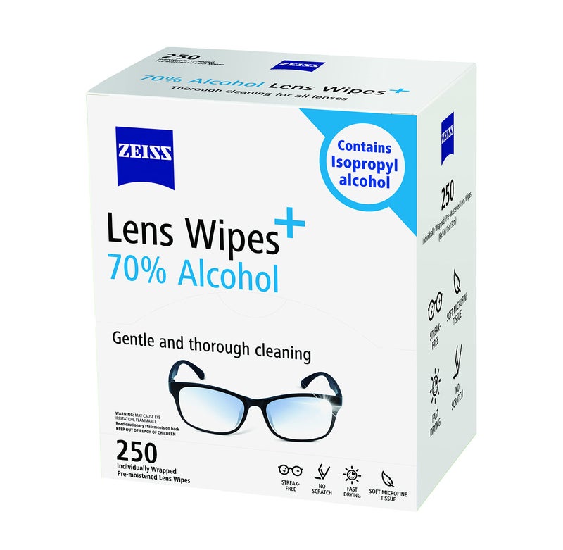 ZEISS Pre-Moistened Lens Cleaning Wipes with 70% Alcohol, 250 Count - Image 3