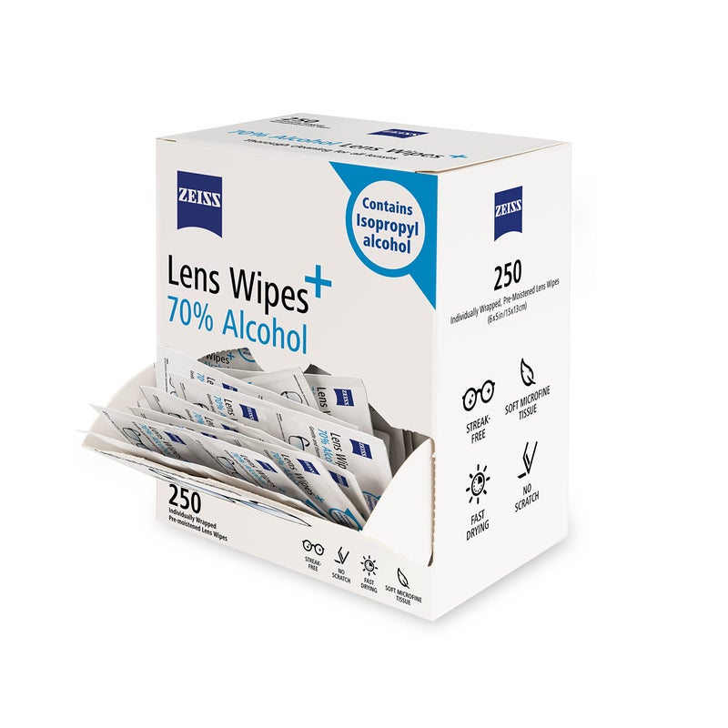ZEISS Pre-Moistened Lens Cleaning Wipes with 70% Alcohol, 250 Count - Image 4