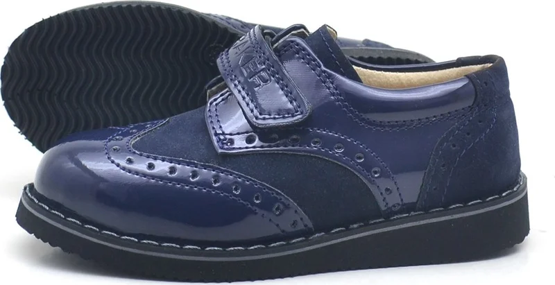 Raker Hidra Patent Leather Velcro Daily Baby Boy Shoes