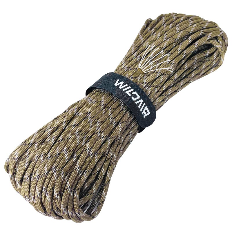 WILDAIR 550lb Paracord Parachute Cord Lanyard Ropes Heavy-Duty Strong Rope-7 Triple Strands 100FT Outdoor Camping (Desert Camo) - Image 1
