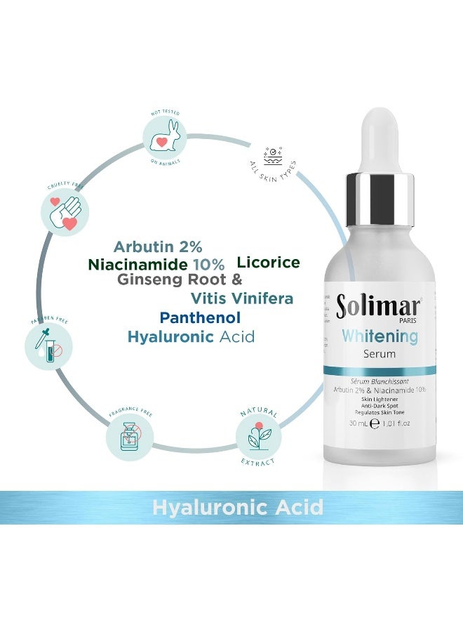 Solimar Paris Whitening Serum 30ml | Supports Skin Lightening & Brightening, Reduces Hyperpigmentation And Dark Spots - Image 3
