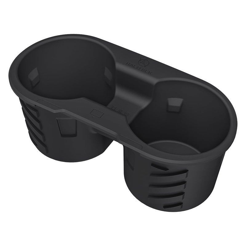 حامل أكواب HALOBLK لسيارة تسلا موديل Y 2021-2024 وموديل 3 2021-2023 مناسب للزجاجات بسعة 24-30 أونصة وقطر خارجي للكوب يتراوح بين 2.71-2.76 بوصة باللون الأسود