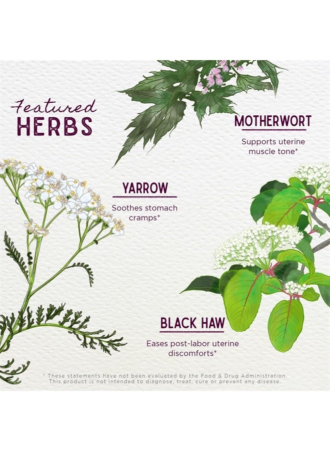 Wishgarden Herbs AfterEase for After Birth Contractions - All-Natural Herbal Supplement with Cramp Bark & Black Haw Bark Soothes Afterbirth Contractions & Uterine Cramping, Postpartum Essentials, 2oz - Image 3