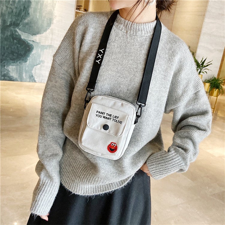 Canvas Square Shoulder Bag for Women - Image 3