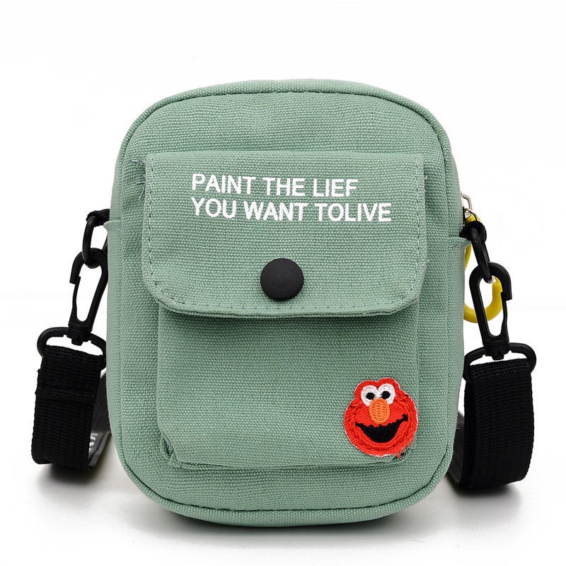 Canvas Square Shoulder Bag for Women - Image 5
