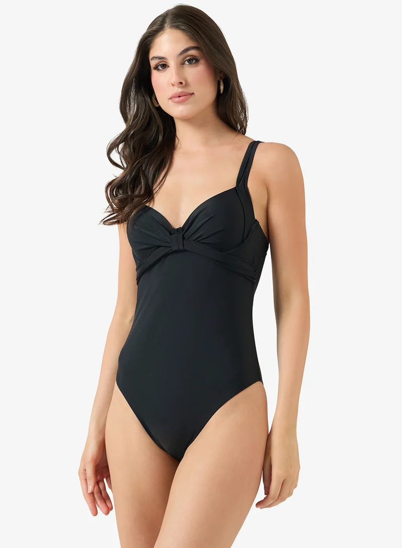Ginger Sweetheart Neckline Tummy Control Swimsuit