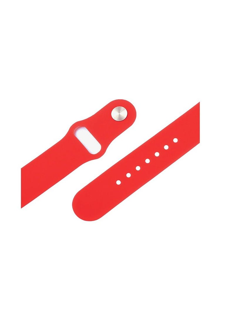 سوار رياضي بديل من السيليكون لساعة Apple Watch Series 4-44mm - أحمر - Image 1