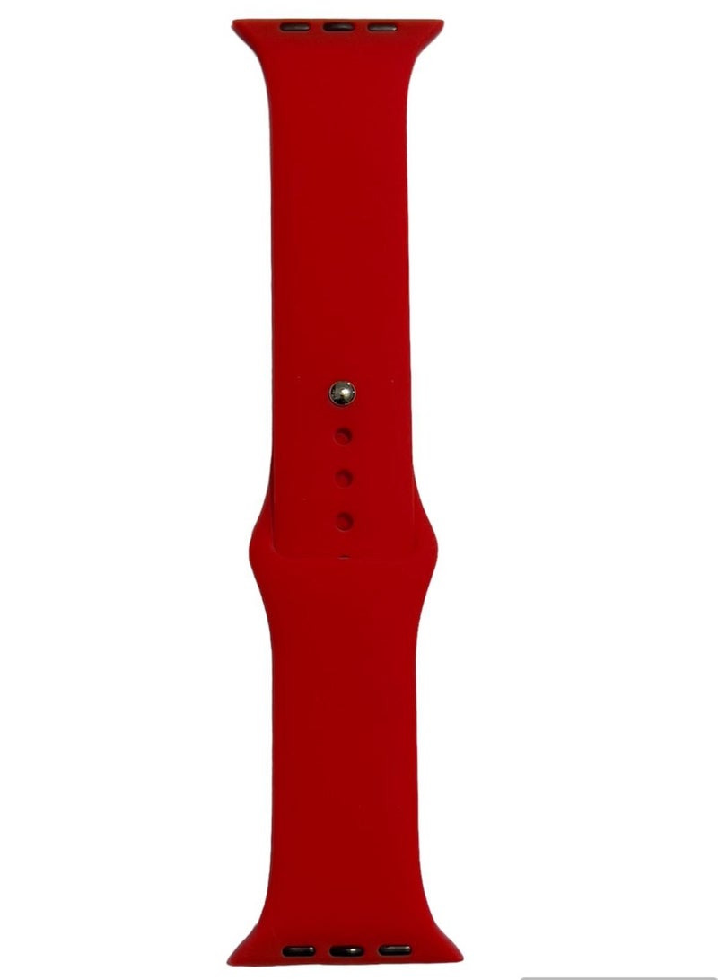 سوار رياضي بديل من السيليكون لساعة Apple Watch Series 4-44mm - أحمر - Image 4