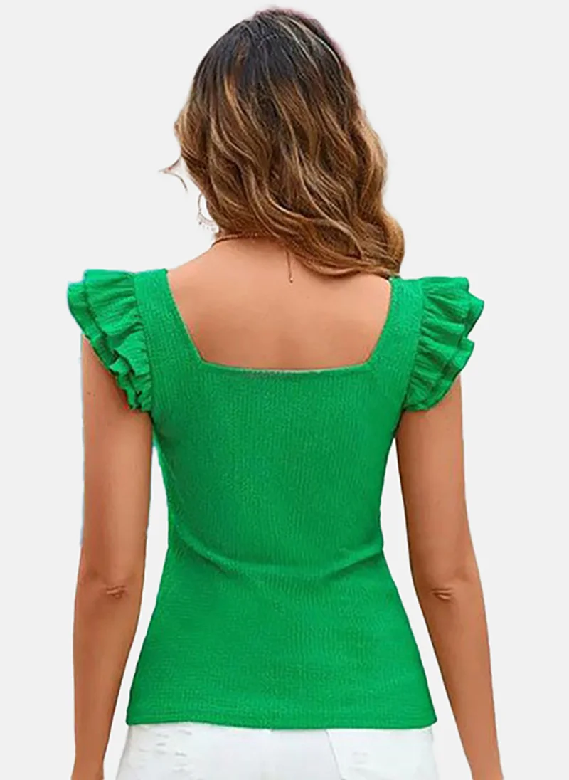 YUNIQEE Square Neck Solid Top