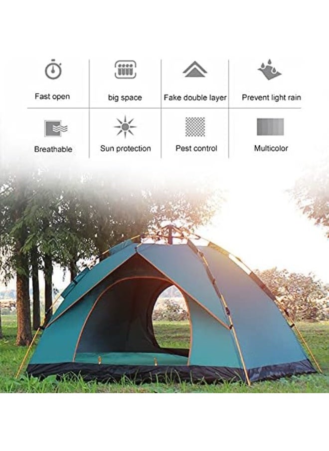 Generic - Camping Tent Can Accommodate 2-4 People, with Double Doors, Waterproof And Windproof, Easy To Install, Backpack, Ventilated, Suitable for Outdoor And Hiking Trips,3 to 4 people - Image 1