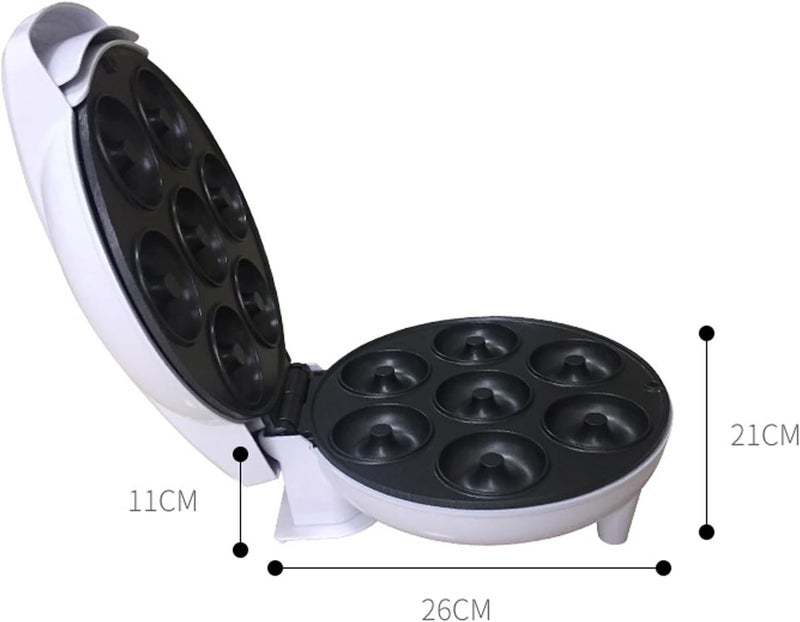 كلاراكو آلة صنع الدونات الصغيرة، آلة صنع الدونات غير اللاصقة لصنع 7 قطع دونات، وجبات إفطار مناسبة للأطفال، وجبات خفيفة، حلويات مطبوعة على شكل دونات والمزيد للاستخدام المنزلي وأثناء السفر - Image 4