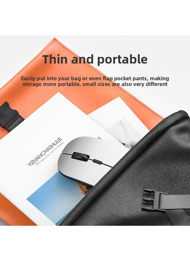 Wireless Mouse Bluetooth Dual-mode Silent Rechargeable Portable Office Gaming Notebook Desktop Silent For Boys And Girls-Specifications:Technology Gray  Wireless Version [silent + Rechargeable] Lifetime Warranty - Official Standard Configuration