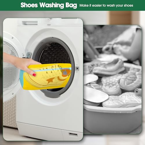 Gardon Shoe Washing Machine Bag 2 Pack Sneaker Cleaner Kit with 10 Washer Balls for Gym Sneakers and Flats Shoe Laundry Bag with Zipper Protection DesignLarge Size for Womens Mens and Kids Shoes - Image 3