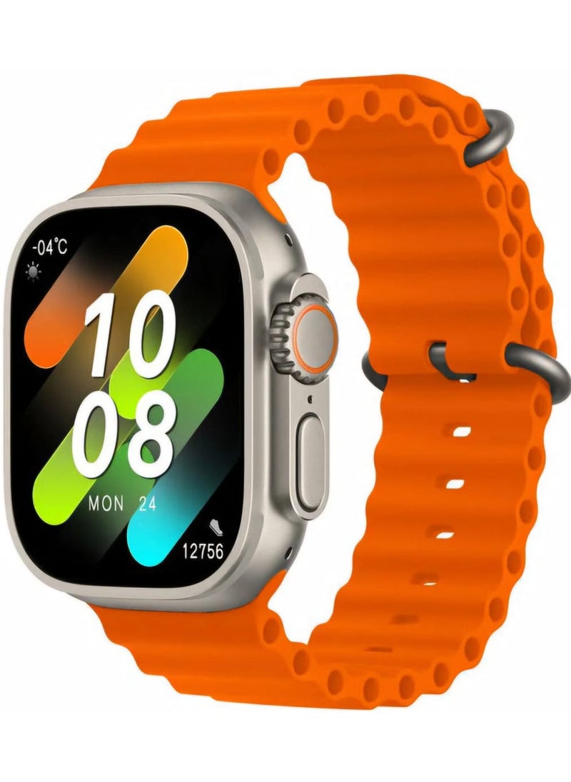 Generic - X9 ULTRA 2 Smart Watch SUPER AMOLED Screen Ai ChatGPT NFC Bluetooth Wireless Charging (Orange) - Image 1