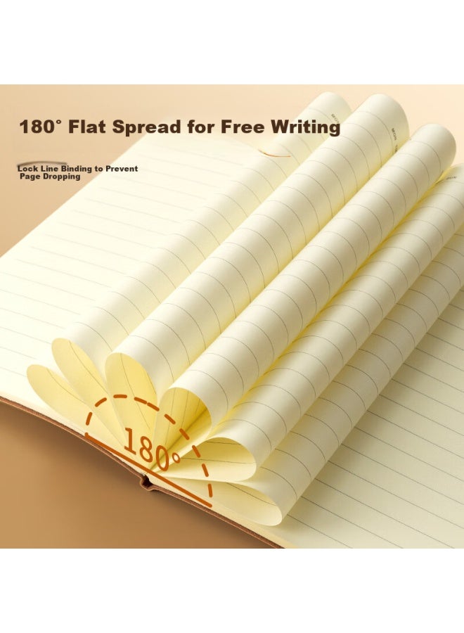 M&g Stationery Business Notebook, Sheepskin Cover, Journal, Thick Diary, Meeting Record Book, Office And Exam-specific, 25k/80 Sheets, Yellow Apnfm004 - Image 3