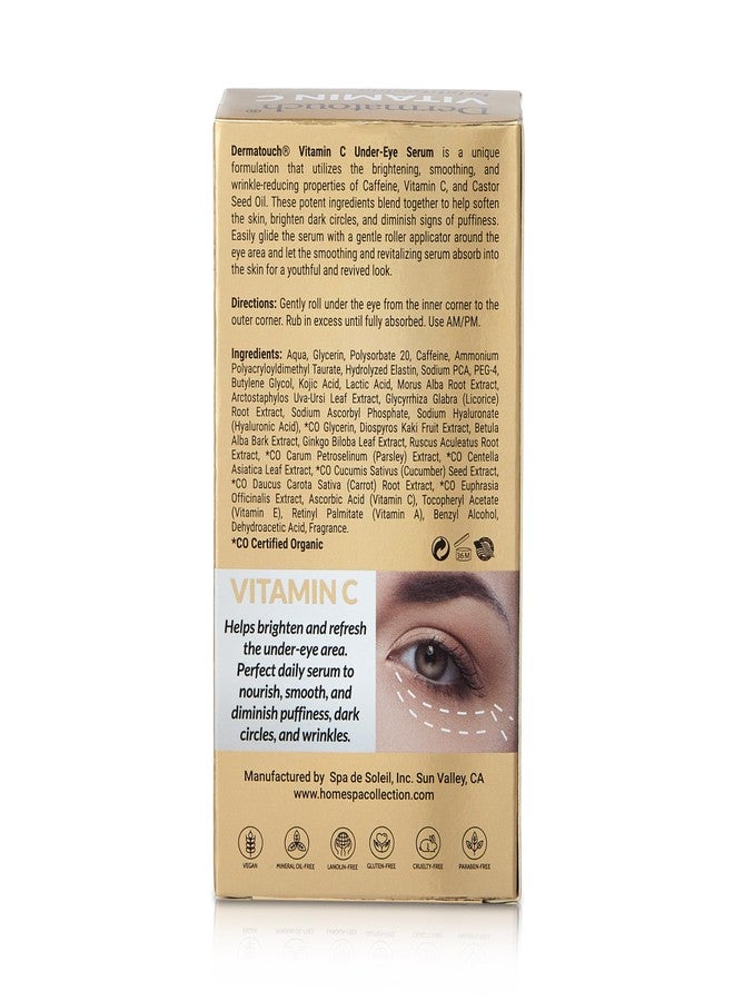 Dermatouch Vitamin C Brightening Under-Eye Roller, 1.6 oz - Made in USA - Image 3