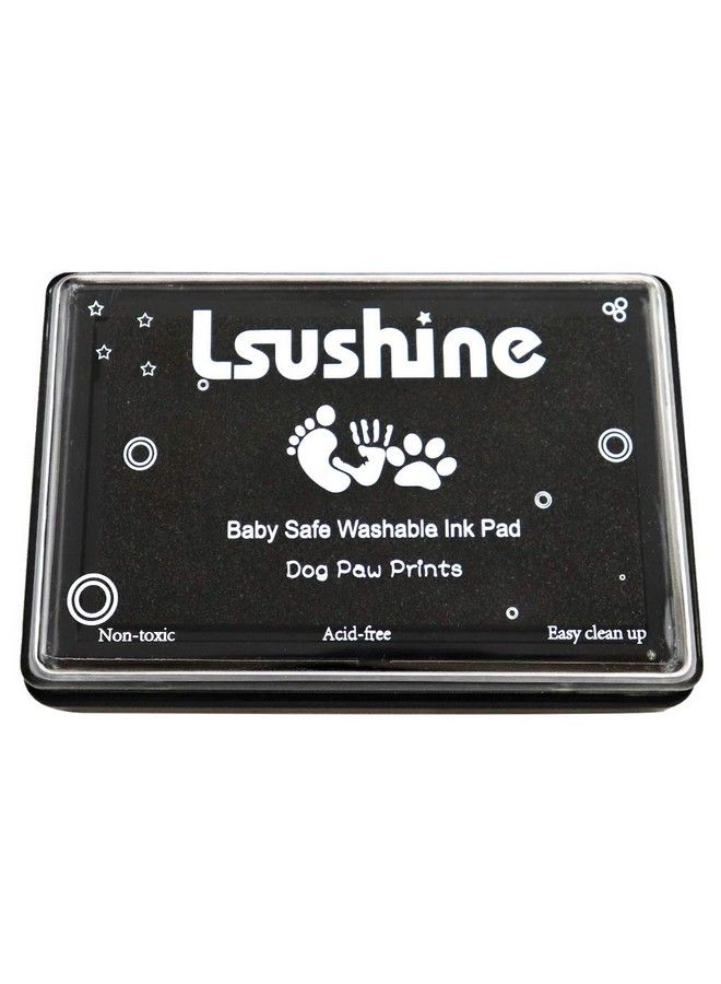 Lsushine Ink Pad For Baby Footprint Baby Handprint Paw Print Pad Create Impressive Keepsake Stamp Nontoxic Ink Pad Perfect Baby Shower Registry Gift For Boys And Girls (Black) - Image 3