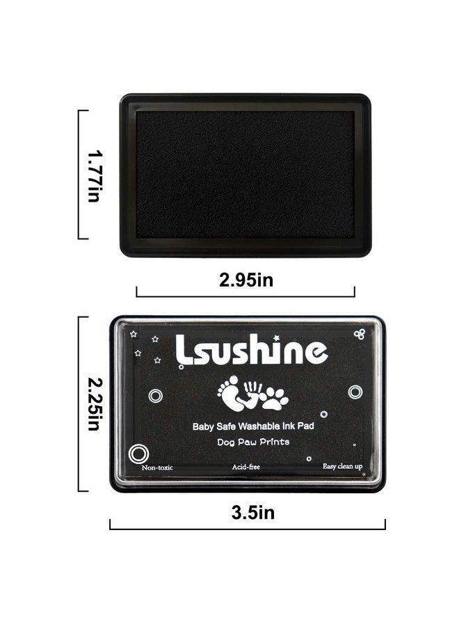 Lsushine Ink Pad For Baby Footprint Baby Handprint Paw Print Pad Create Impressive Keepsake Stamp Nontoxic Ink Pad Perfect Baby Shower Registry Gift For Boys And Girls (Black) - Image 4