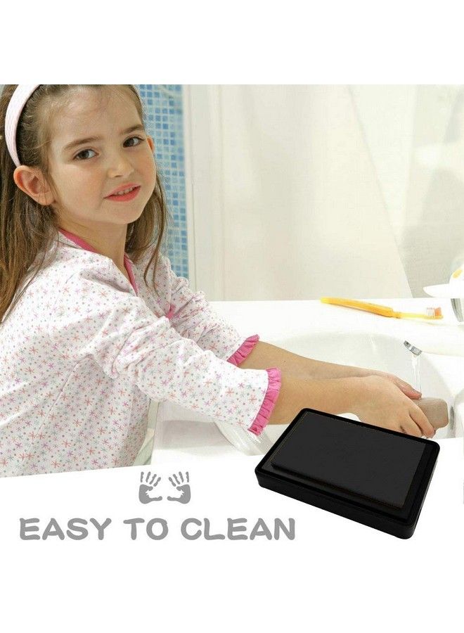Lsushine Ink Pad For Baby Footprint Baby Handprint Paw Print Pad Create Impressive Keepsake Stamp Nontoxic Ink Pad Perfect Baby Shower Registry Gift For Boys And Girls (Black) - Image 5