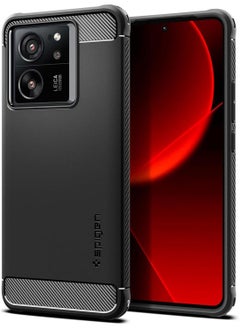 Spigen جراب Rugged Armor لهاتف Xiaomi 13T PRO وXiaomi 13T - أسود غير لامع  - Image 1